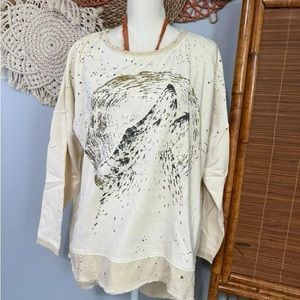 Paper Lace oversized pullover